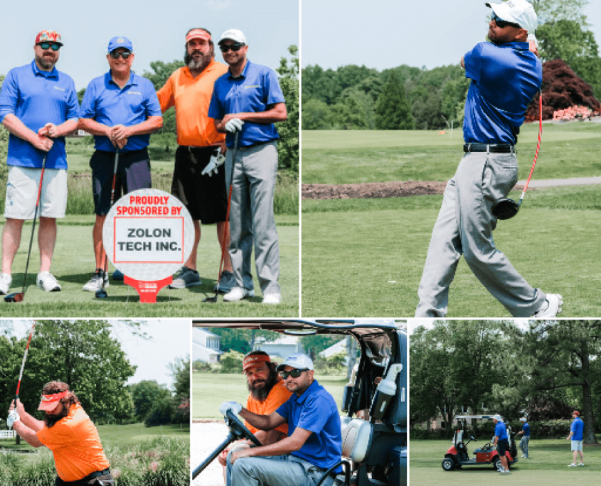 Zolon’s Zach Smith, Eric Schreiber, Brad McKimens and Ian Wright spent their morning on the golf course supporting #WFCM.